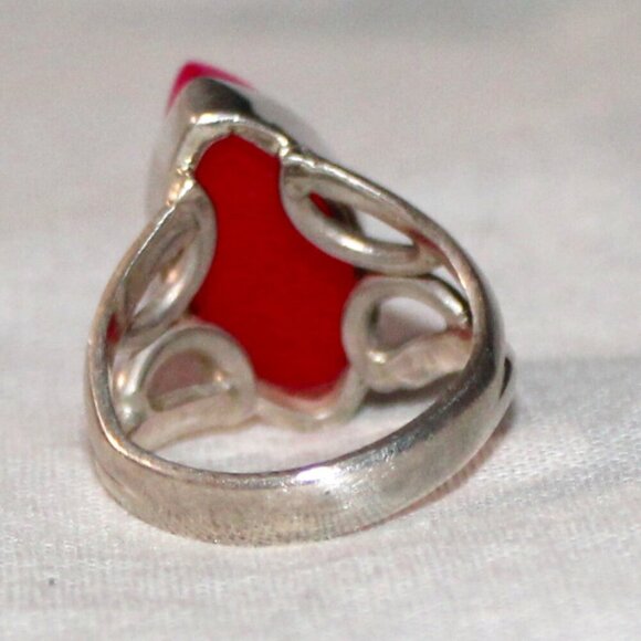 Sterling Silver Dyed Pink Druzy Quartz Ring - Picture 3 of 7